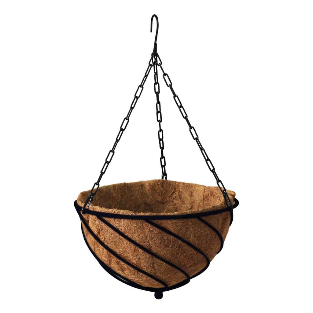 Hanging Basket Tear Drop with Liner 37cm- Black – Takasho Australia