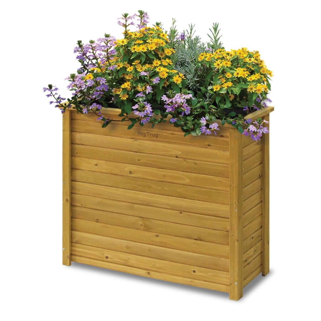 Wooden Planter Rectangle Tall – Natural (FSC 100%) – Takasho Australia